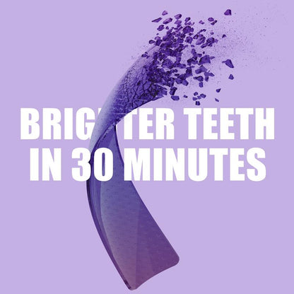 CEELIKE Purple Teeth Whitening Strips with Free Cheek Retractor - 7/21 Whitening Sessions -Nano-Hydroxyapatite Safe for Enamel - Non Sensitive Teeth Whitening - Peroxide-Free